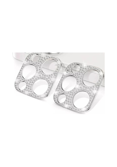 Ally iPhone Uyumlu 12 Pro Max Kamera Koruyucu Lens Diamond Taş İşlemeli- 5775 Pembe