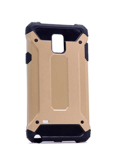 Noktaks Samsung Galaxy Uyumlu Note 4 Kılıf Çift Katman Zırh Tank Crash Military Kapak Gold T2476