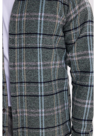 Tudors Erkek Slim Fit Dar Kesim Kareli Kışlık Oduncu Gömlek-42150 Çok Renkli