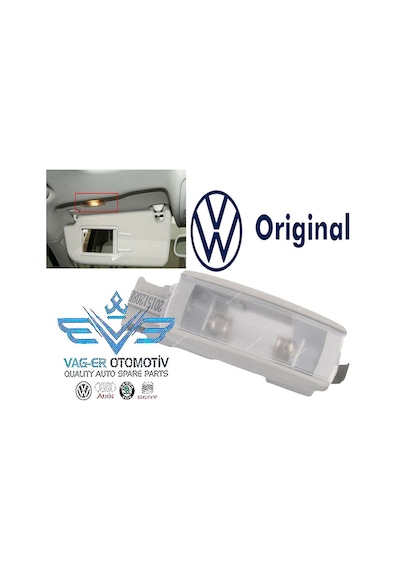 VW GOLF 5 V (GRİ) GÜNEŞLİK MAKYAJ LAMBASI  SAĞ 1K0947109