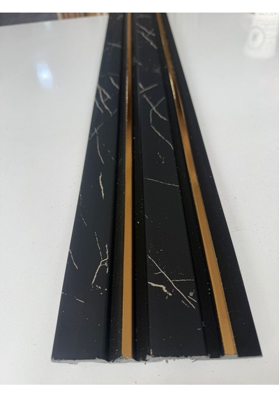 Polimer Siyah Mermer Duvar Ofis Tv Arkası Koridor Dekoratif Panel 5 Adet 55 Cm