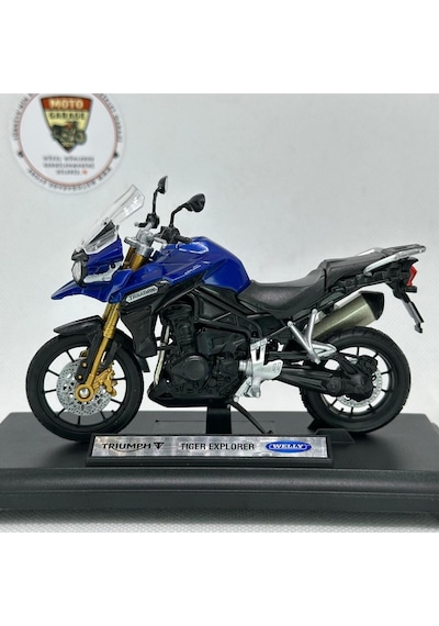 Triumph Explorer 1:18 Ölçek Diecast Motosiklet Model Lisanslı Metal Maket Oyuncak & Biblo