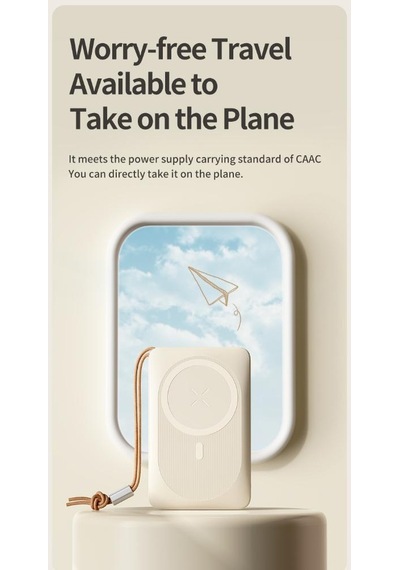 Rock P89 10.000 Mah 20w Magsafe Kablosuz Şarjlı Powerbank Siyah
