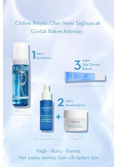 Lumene Arctic Aqua Foaming Cleanser-Kutup Kaynak Suyu İçeren Temizleme Köpüğü 150 ML