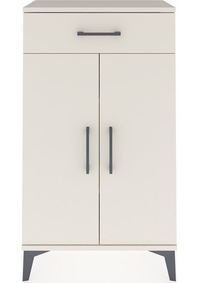 Arges Komodin 2 Raflı Tek Çekmeceli 2 Kapaklı 60x30x106 Aytaş... Aytaşı