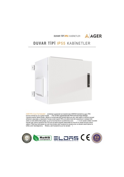 Ager 12u 600x450 Ag-ob12u6045b2-d-a-m1-12u6045 Montajlı Basıc Outdoor Duvar Tıpı Kabınet On Metal Kapak Ikı Adet Kelebek Kılıtlı D-b2 7035 Dıs Ortam