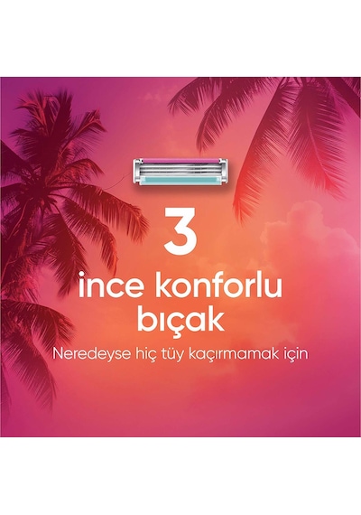 Gillette Simply Venus 3 Miami Tıraş Makinesi Gövdesi + 4 Bıçak