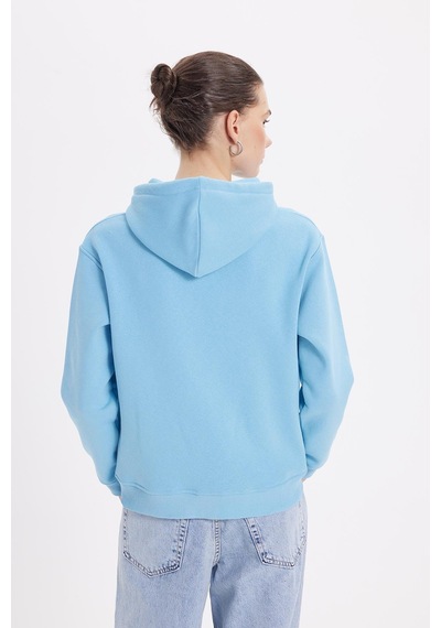 Tudors Kadın Relax Fit Rahat Kesim Pamuklu Kapüşonlu Kanguru Cepli Mavi Sweatshirt-39936 Mavi Tudors Kadın Relax Fit Rahat Kesim Pamuklu Kapüşonlu Kanguru Cepli Mavi Sweatshirt-39936 Mavi