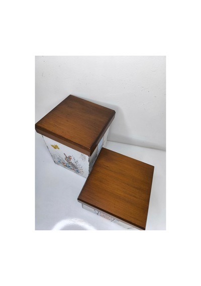 Bebek Çocuk Odası Dekorasyonu 2 Li Ahşap Kutu Düzenleyici - 713191084