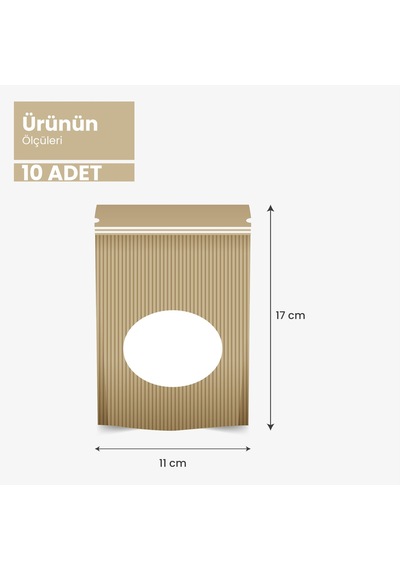 Kağıt Görünümlü Kilitli Saklama Poşeti Mini Boy 10 Adet 11x17 Cm - 200 Ml