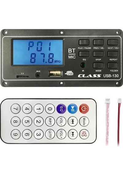 Class Usb-130 Aux Usb-Sd-Bluetooth Çevirici Kumandalı