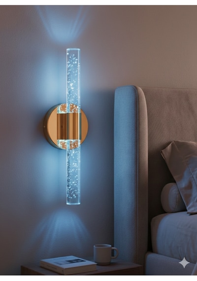 Bhbackhome Bubbleflux Medium Şık Tasarım Modern Ledli Aplik 31 Cm Gümüş Rgb Elektrikli Kumandalı Gümüş