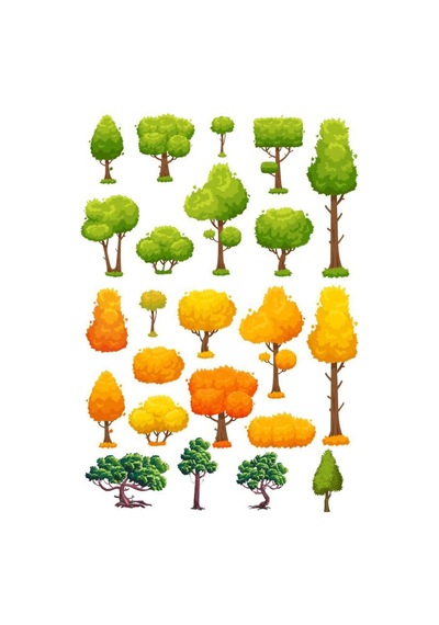 Ağaçlar Sticker Set-2 15 Parça Telefon, Tablet, Defter, Laptop Sticker