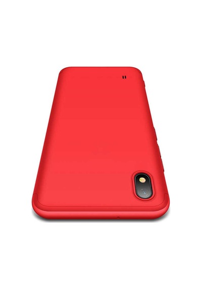 Galaxy A10 Kılıf Zore Ays Kapak Siyah-Kırmızı