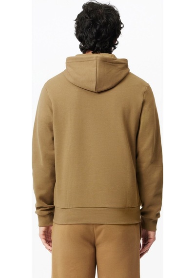 Lacoste Men's Classic Hoodie Sweatshirt Erkek Ayarlanabilir Kapüşonlu Organik Pamuk Sweatshirt Bej