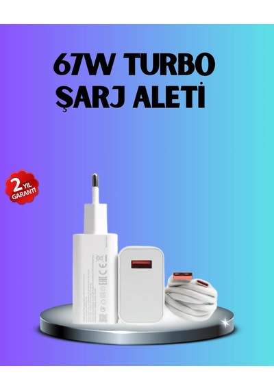 Buğz 67 Watt Type C Hızlı Şarj Başlık Xiaomi Black Shark Uyumlu