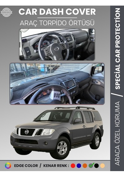 Nissan Pathfinder 2005-2014 Torpido Örtüsü Panel Koruma Araca Özel Uv Koruma Kaymaz Kolay Montaj - 271 Stiloto