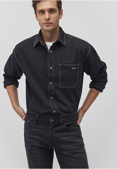 Mavi - Aidan Gölgeli Gri Mavi Black Jean Gömlek 0210588-85622 Gri