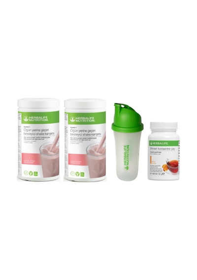 Herbalife Shake Ahududu 2 Adet Şeftali Çay Shaker Ve Diyet Listesi Hediye
