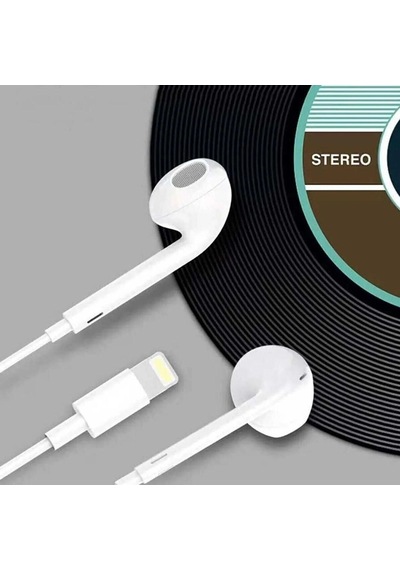 Apple Uyumlu iPhone Ucu Çıkışlı Pop Up Kulakiçi Yumuşak Kontrol Tuşlu Kulaklık 5468 Standart