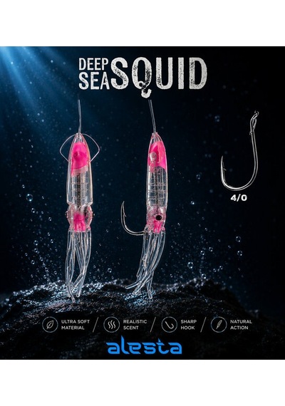 Deep Sea Squid 3 Lü Sübye Çapari X0297 3k 7cm 0.60 4/0 Glow Pink A18-24040 Standart