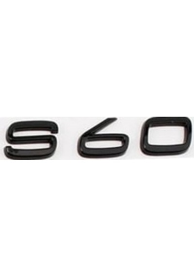 Volvo Uyumlu S60 Siyah Yazı