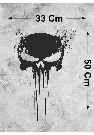 The Punisher Sticker - Araba Oto Motosiklet Karavan Cam Sticker - 00201 50x33 Cm