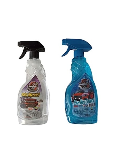 Araba Oto Cam Buz Çözücü Sprey 500 Ml & Buğu Önleyici Sprey 500 Ml Kar Çözücü Oto Kışlık Set 2'li Set