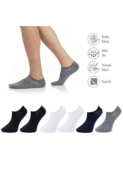 Lion Monroe Saf Bambu Erkek Sneaker Siyah - Beyaz - Lacivert - Gri Çorap Dikişsiz Görünmez Bilekte Spor Çorap Premium 6'lı L5952aznb Softaura Lion Monroe Saf Bambu Erkek Sneaker Siyah - Beyaz - Lacivert - Gri Çorap Dikişsiz Görünmez Bilekte Spor Çorap Premium 6'lı L5952aznb Softaura