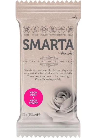 Smarta Hava İle Kuruyan Modelleme Hamuru 100g Neon Pembe