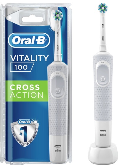 Oral-b D100 Vitality Cross Action Beyaz Şarjlı Diş Fırçası