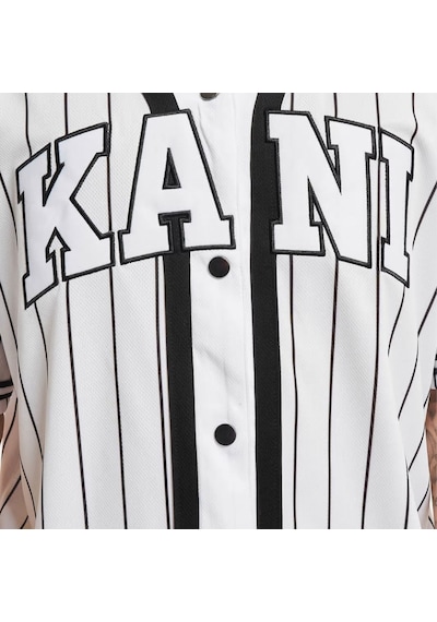 Karl Kani Serif Pinstripe Baseball Erkek Beyaz Gömlek Düz Km221-115 Beyaz