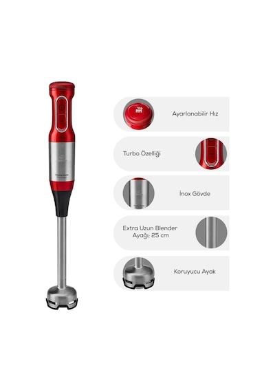 Karaca  Mastermaid Prosteel Uzun Blender Ayaklı 6 Bıçaklı 2500 W Cam Mutfak Robotu