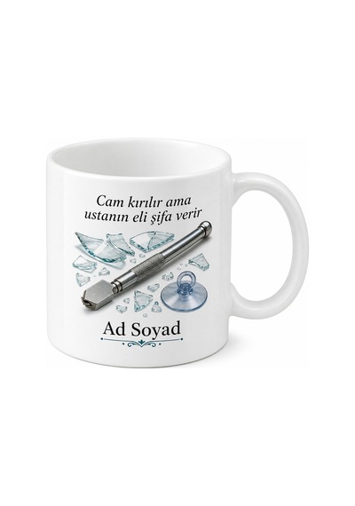 Camcıya Hediye Kırık Cam Değişimi Elmas Kesici Silikon Çekme Kupa Bardak Beyaz / Çok Renkli