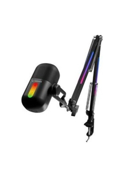 Rampage Arpej Siyah Rgb Standlı Ses Göstergeli Masaüstü Mikrofon