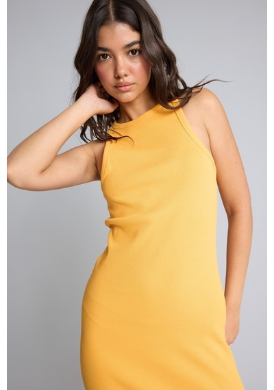 Defacto Bodycon Vücudu Saran Halter Yaka Ribana Kolsuz Turuncu Maxi Elbise H7119ax26smog43 Turuncu-og43 Defacto Bodycon Vücudu Saran Halter Yaka Ribana Kolsuz Turuncu Maxi Elbise H7119ax26smog43 Turuncu-og43