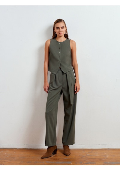 Dilvin 72189 Kemerli Pantolon-çağla Çağla