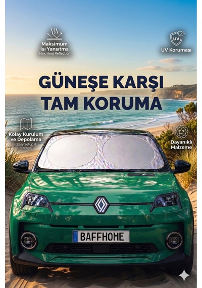 Premium Büyük Boy Katlanır Oto Ön Cam Güneşliği Isı Yansıtıcı Uv Otomobil Aksesuarı