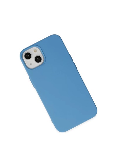 Newface Apple İphone 15 Pro Kılıf Nano İçi Kadife Silikon - Mavi