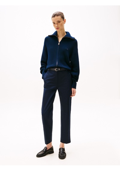 Tommy Hilfiger Co Slım Straıght Chıno Kadın Mavi Pantolon - Ww0ww40504 Mavi
