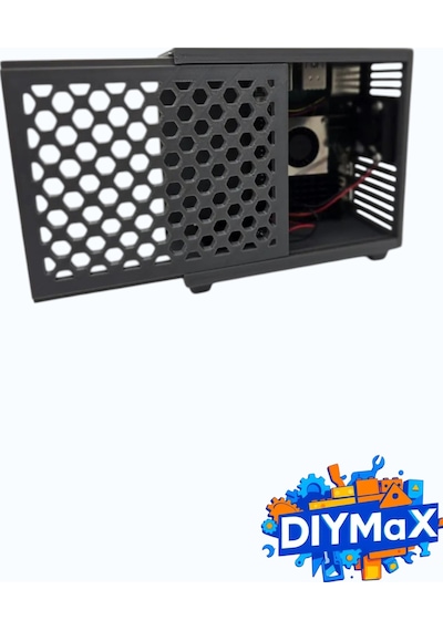 Performans, Şıklık Ve Maksimum Soğutma Nr200p Tasarımlı Raspberry Pi 4 Kasası Fan Yuvalı - Siyah