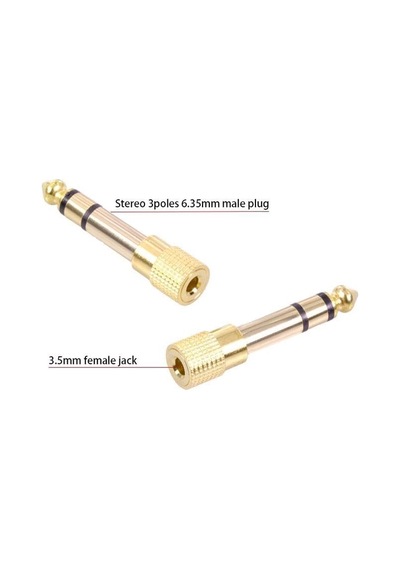 5844 6.3 Mm Erkek To 3.5 Mm Dişi Çevirici Dönüştürücü Jack Adaptörü