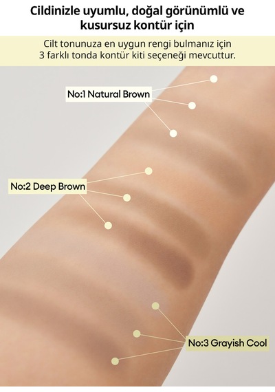 Doğal Görünüm Sunan 3 Lü Kontür Kiti Perıpera V Shading 001 Natural Brown