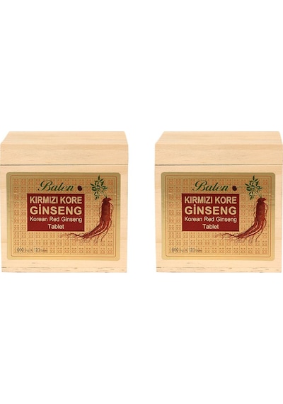 2 Adet Balen Kırmızı Kore Ginsengi Ekstraktı 600 MG x 120 Tablet