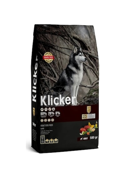 Klıcker Kuzulu Yetişkin Köpek Kuru Maması 500 G