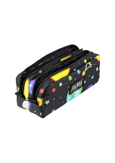 Jacbag Dual Pouch-iki Bölmeli Kalem Kutusu-galaksi Renk:galaksi