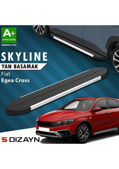 S-dizayn Fiat Egea Cross Skyline Aluminyum Yan Basamak 183 Cm 2020 Üzeri A+ Kalite