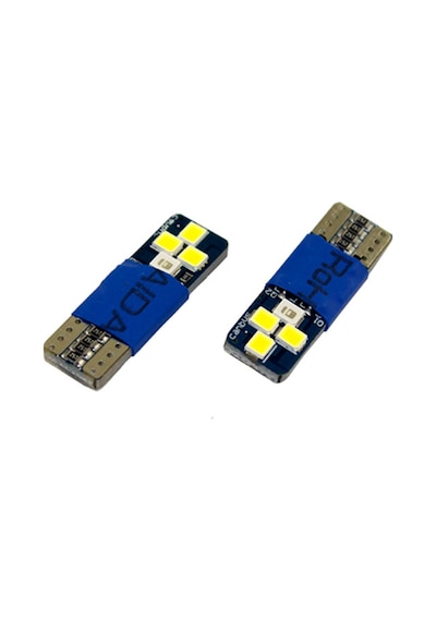 Space Canbuslı T10 Led Ampul Mavi-beyaz