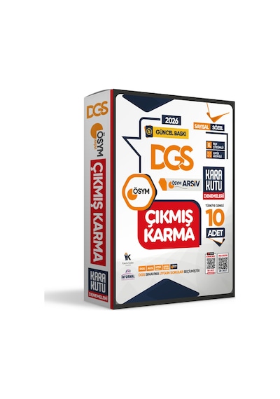 2026 DGS Sayısal-Sözel-TM ÖSYM Çıkmış Karma Kara Kutu 10lu Deneme Paketi Türkiye Geneli D. Çözümlü