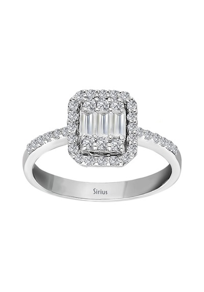 Sirius F Renk 0,44 Karat Baget Pırlanta Yüzük 0817R0267